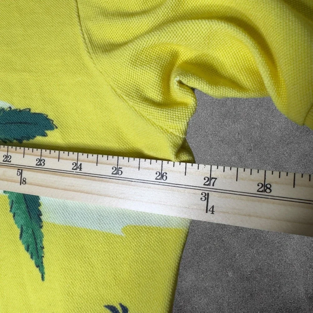 Polo Ralph Lauren Mens XXL Tropical Hawaiian Polo Sailboat Palm Tree Yellow